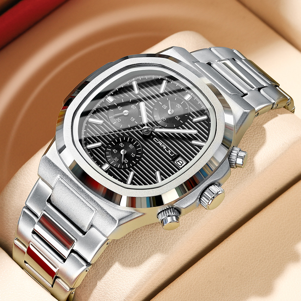 Luxury Watch Investment - CRRJU jam tangan kuarsa olahraga pria,