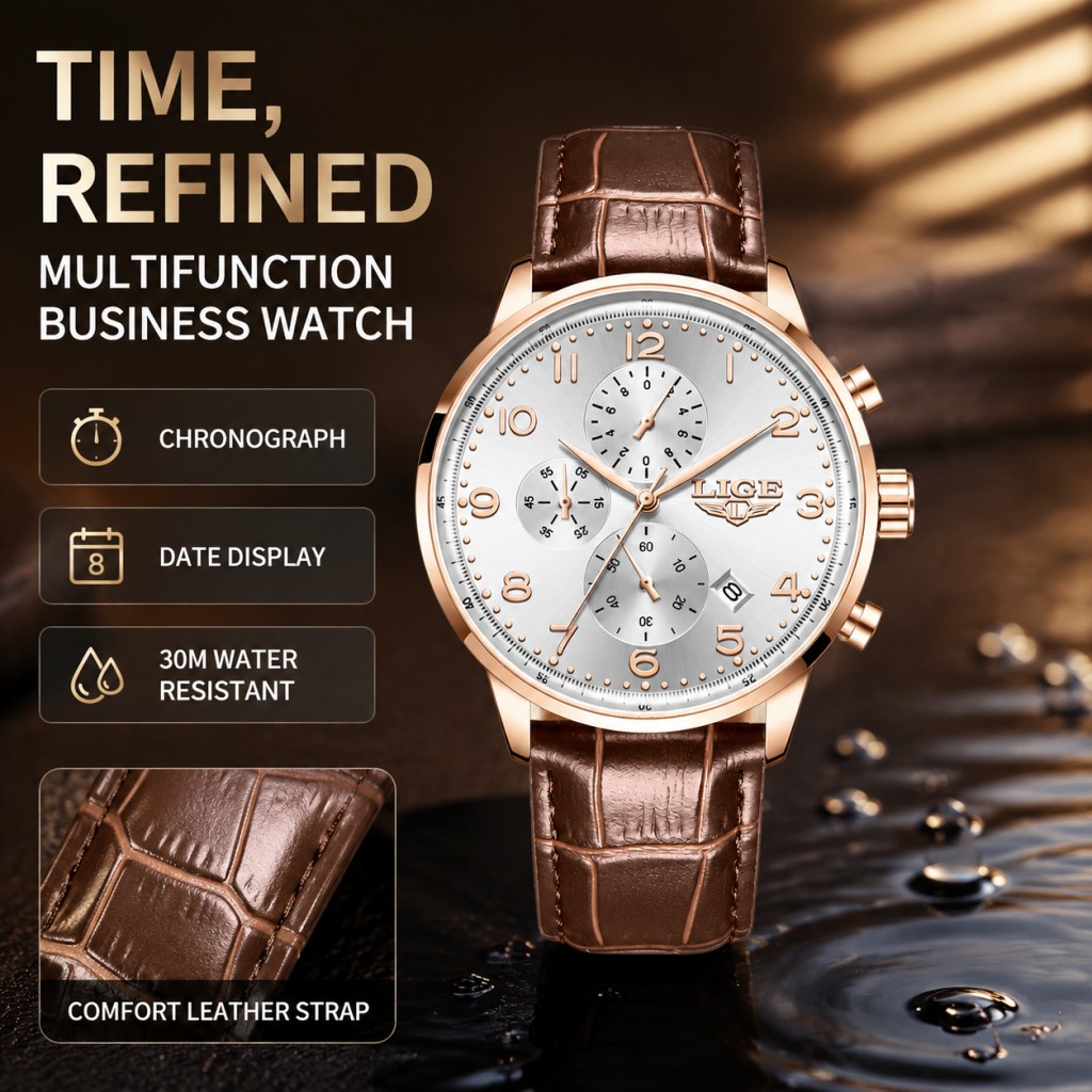 Luxury Watch Top 10 - LIGE Jam Tangan Pria Baru, Jam