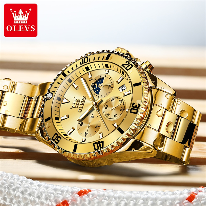 OLEVS jam tangan kuarsa emas p - Luxury Watch Investment ulasan dan harga