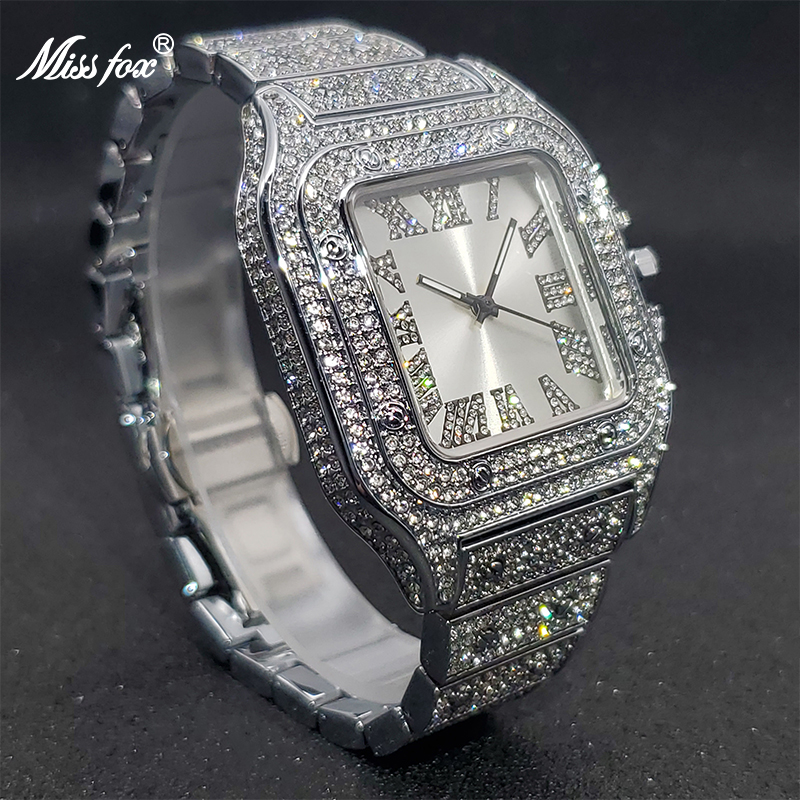 MISSFOX Jam Tangan Persegi unt - Luxury Watch Iceberg ulasan dan harga